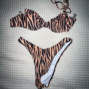 Zebra Print Bikini Set